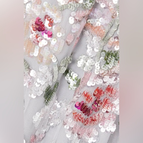 NEEDLE & THREAD Harlequin Rose Sequin-Embellished Tulle Mini Dress | Size 8 - Picture 4 of 9